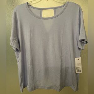 NWT Apana Soft Blue Yoga Short Sleeve Tee